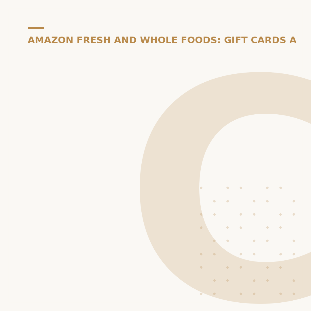 Can You Pay With Amazon Gift Card at Whole Foods?