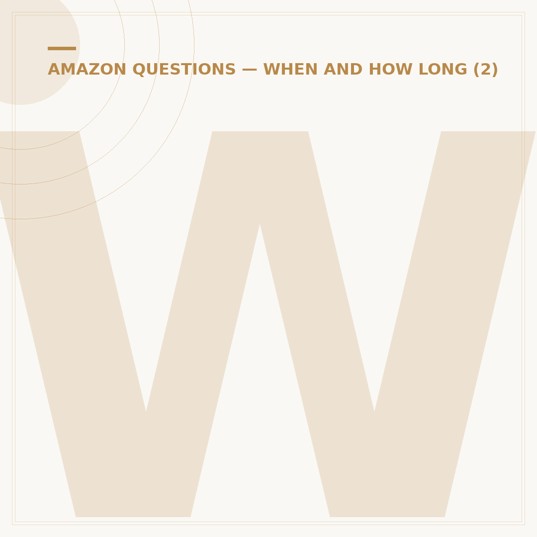 When Will Amazon Work Again?