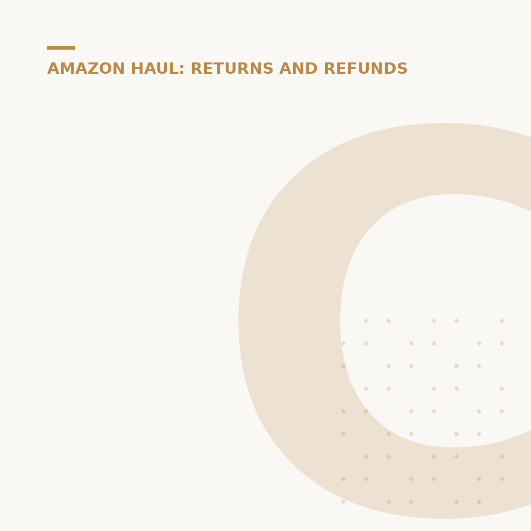 Can You Return an Amazon Haul?