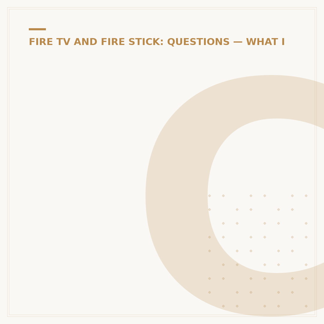 Can I Screen Cast to an Amazon Fire Stick?