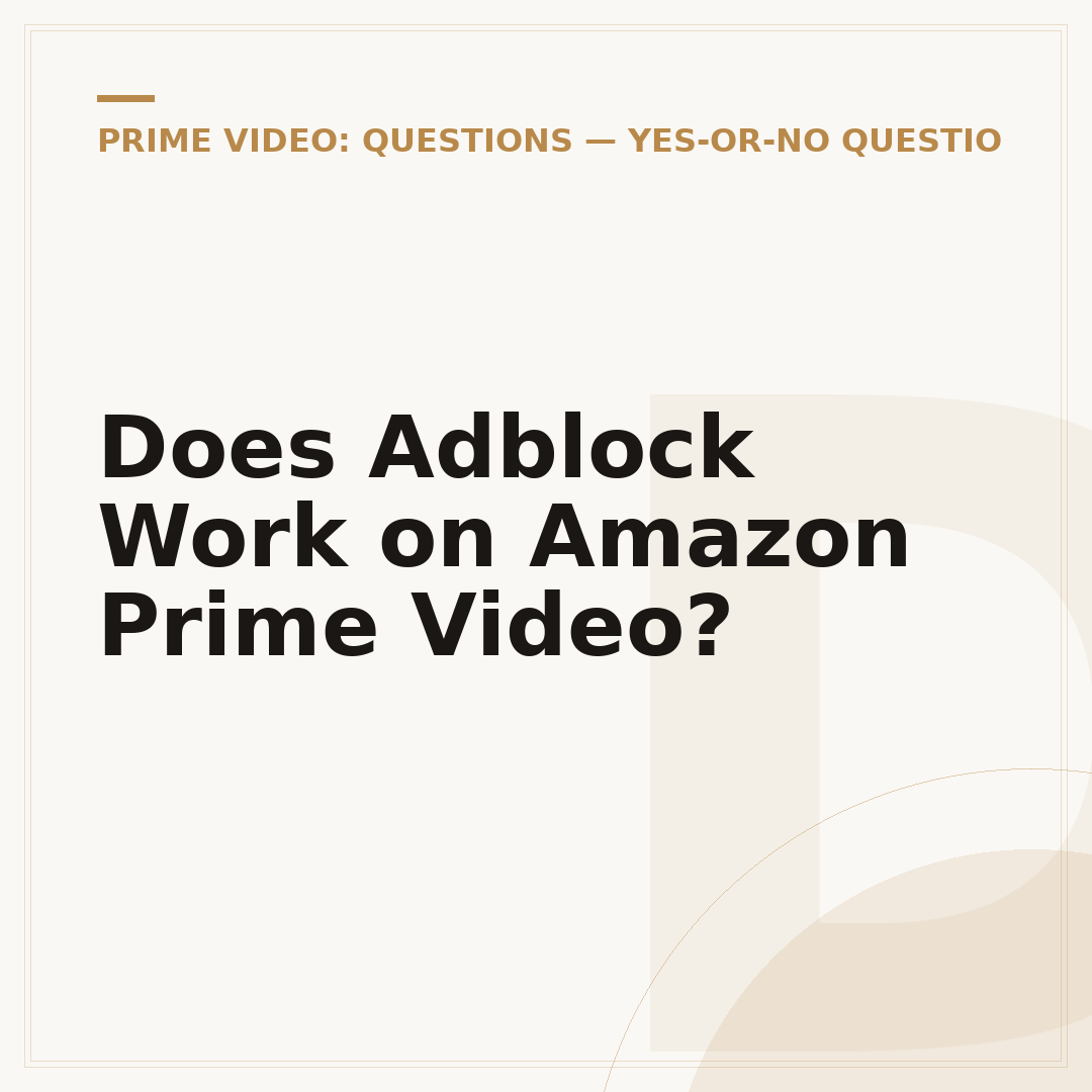 Does Adblock Work on Amazon Prime Video?