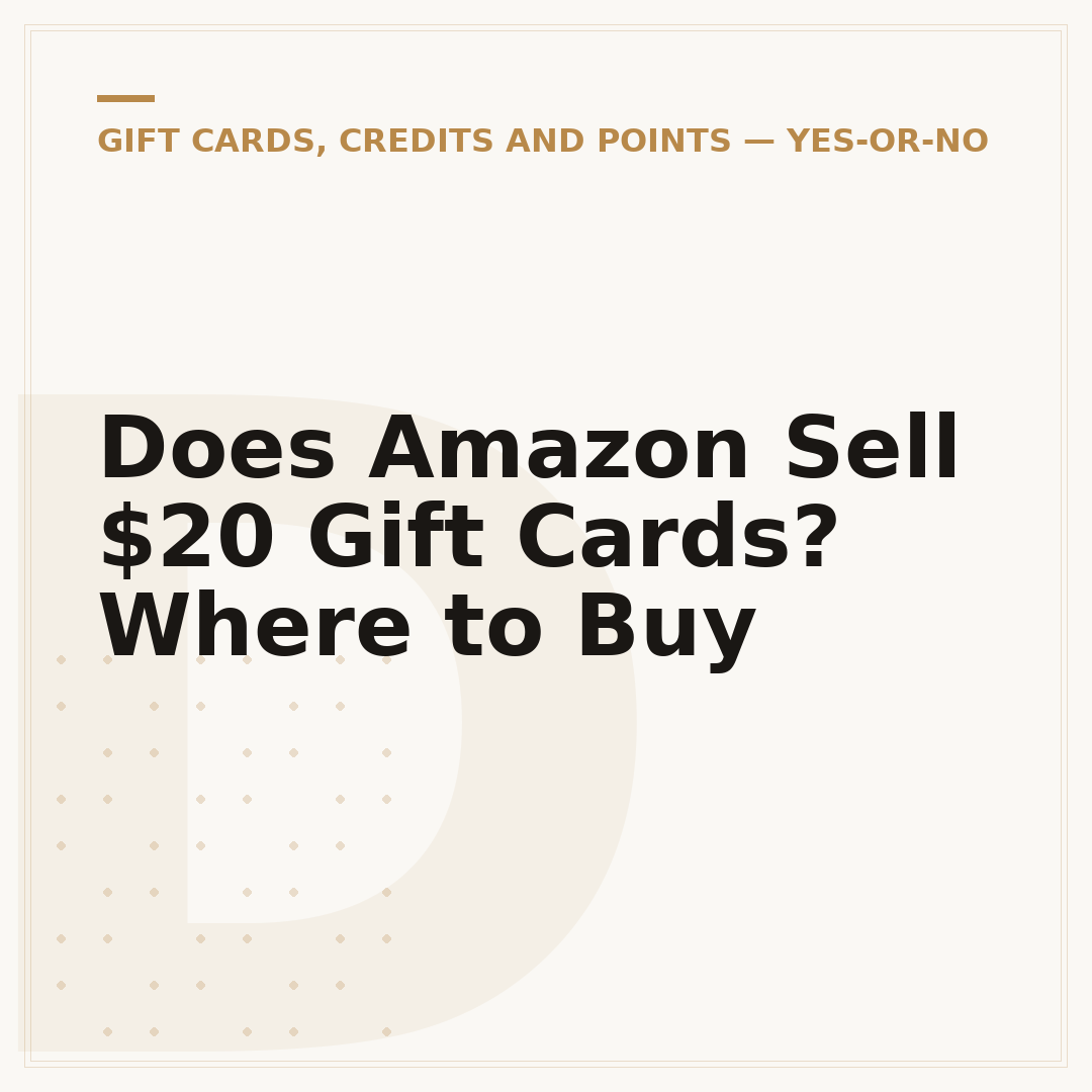 Does Amazon Sell $20 Gift Cards? Where to Buy