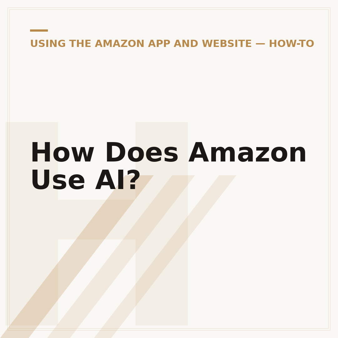 How Does Amazon Use AI?