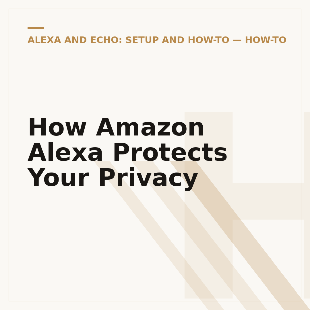How Amazon Alexa Protects Your Privacy