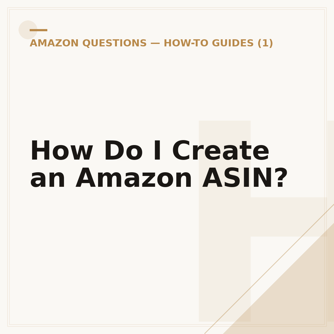 How Do I Create an Amazon ASIN?