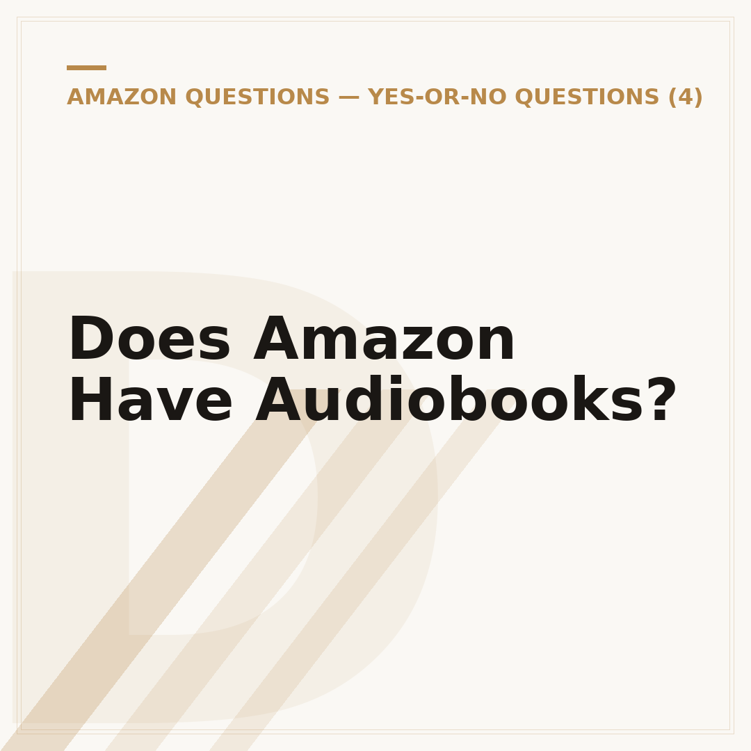 Does Amazon Have Audiobooks?