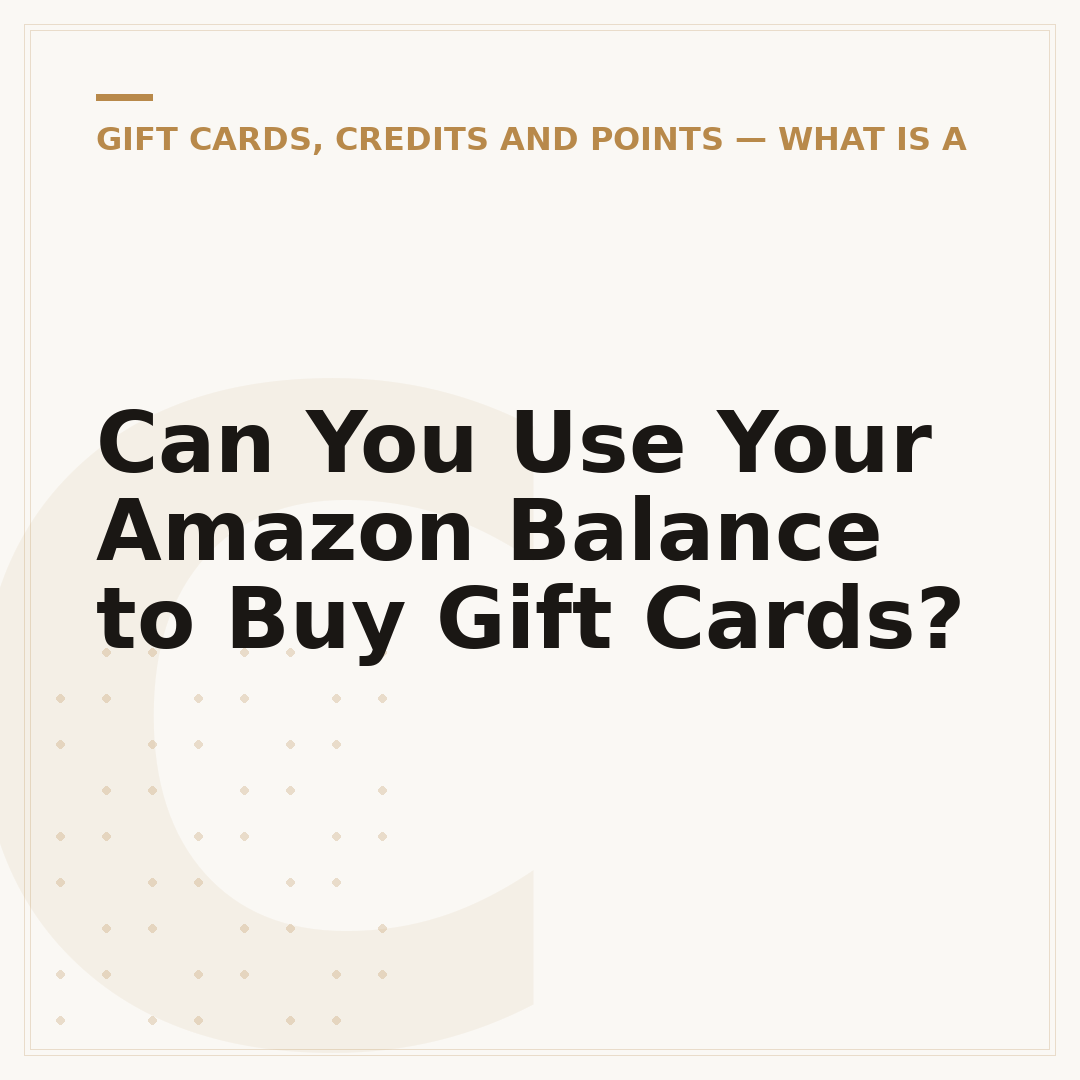 Can You Use Your Amazon Balance to Buy Gift Cards?