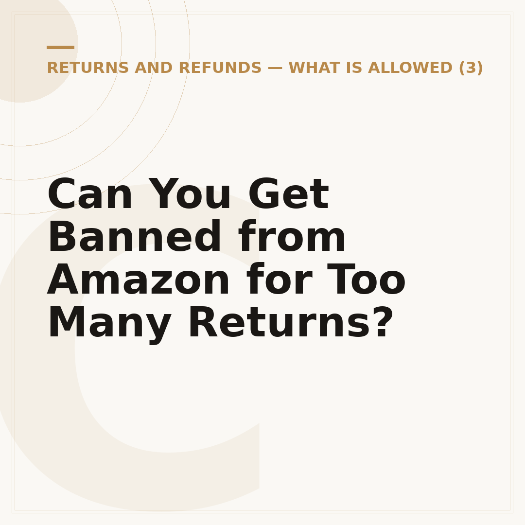 Can You Get Banned from Amazon for Too Many Returns?