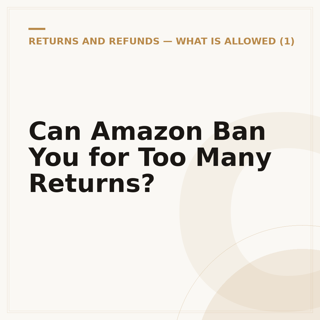 Can Amazon Ban You for Too Many Returns?