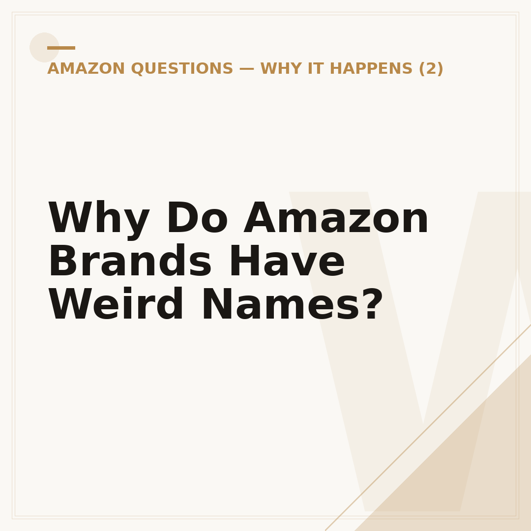 Why Do Amazon Brands Have Weird Names?