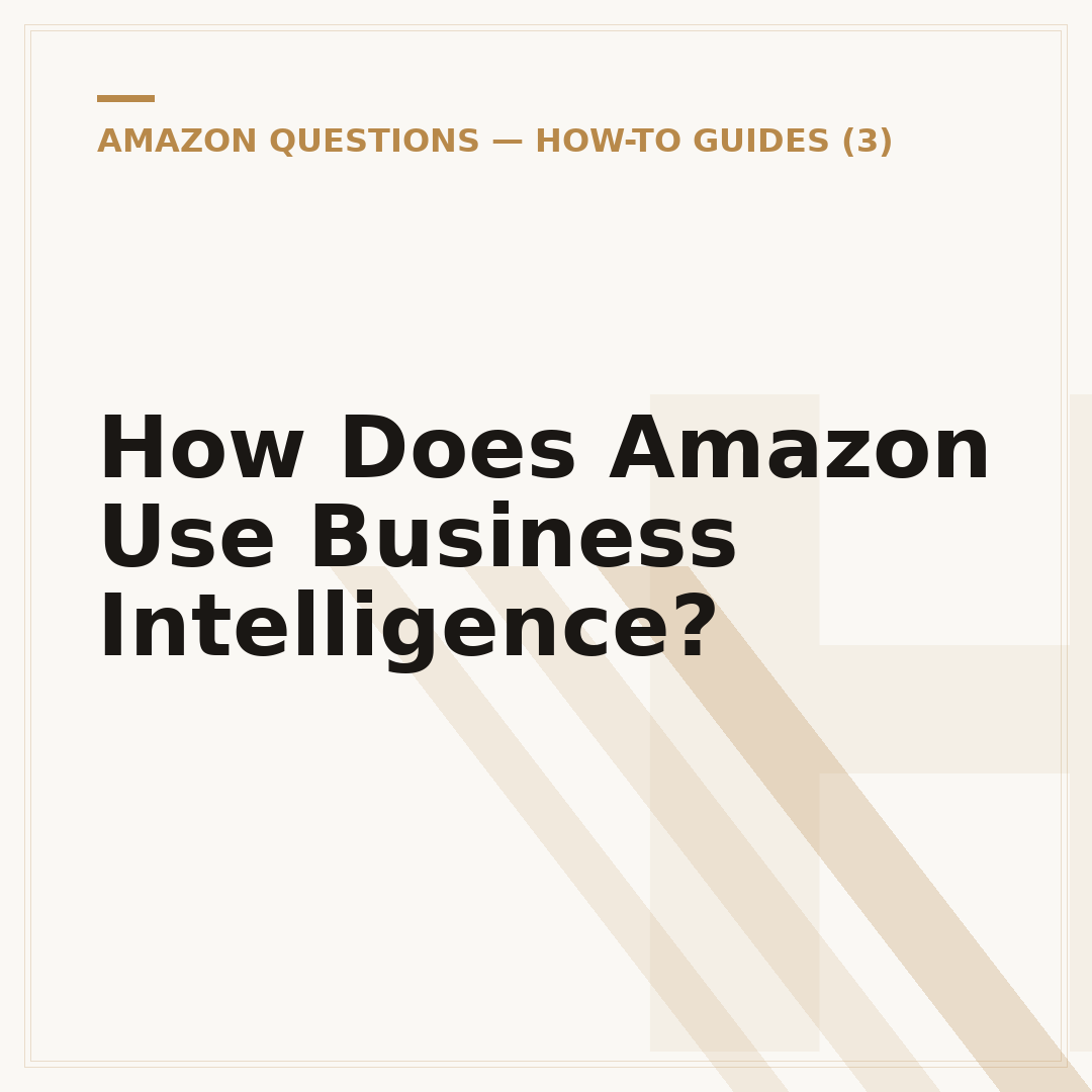 How Does Amazon Use Business Intelligence?