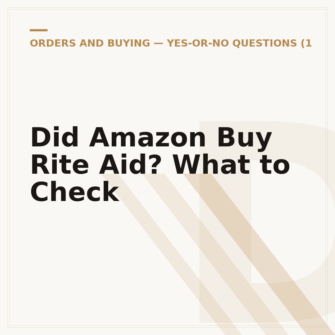 Did Amazon Buy Rite Aid? What to Check