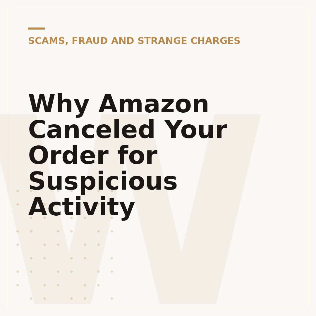 Why Amazon Canceled Your Order for Suspicious Activity