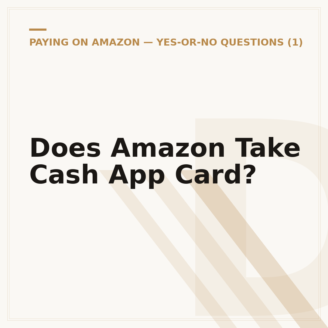 Does Amazon Take Cash App Card?