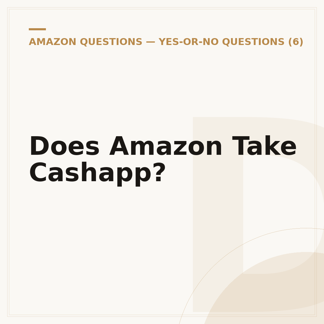 Does Amazon Take Cashapp?