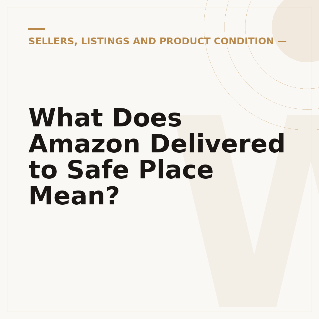 What Does Amazon Delivered to Safe Place Mean?