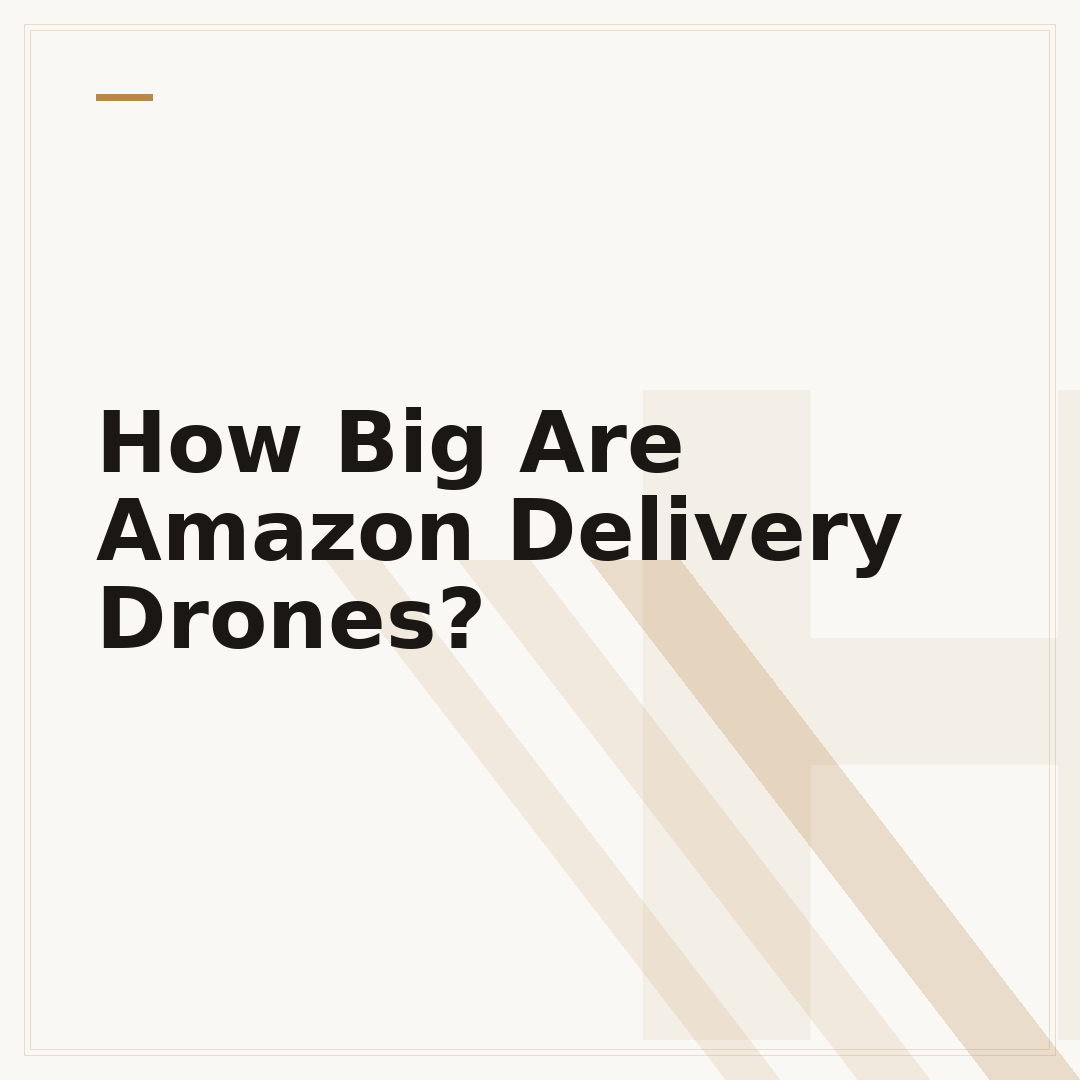 How Big Are Amazon Delivery Drones?