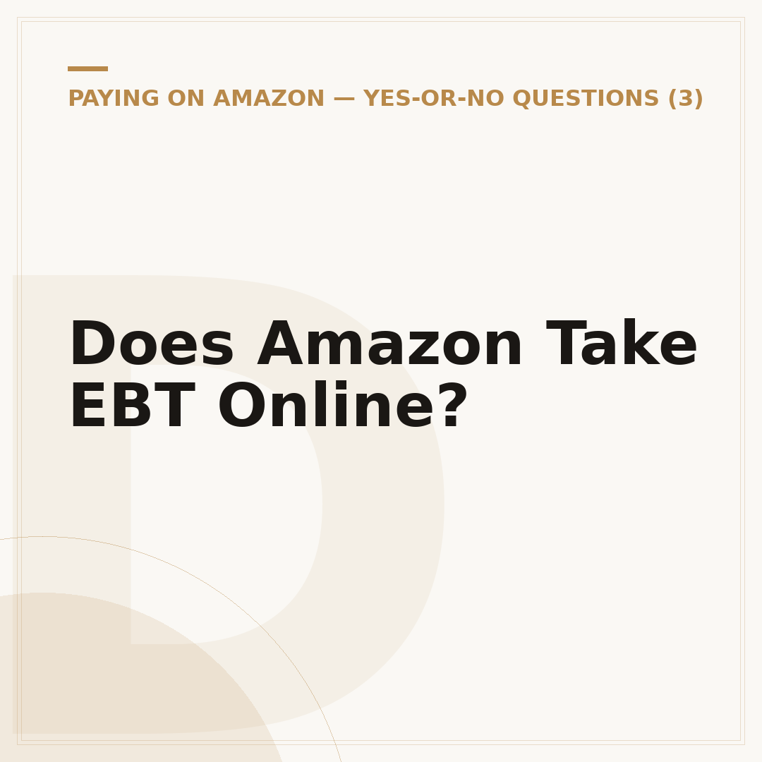 Does Amazon Take EBT Online?