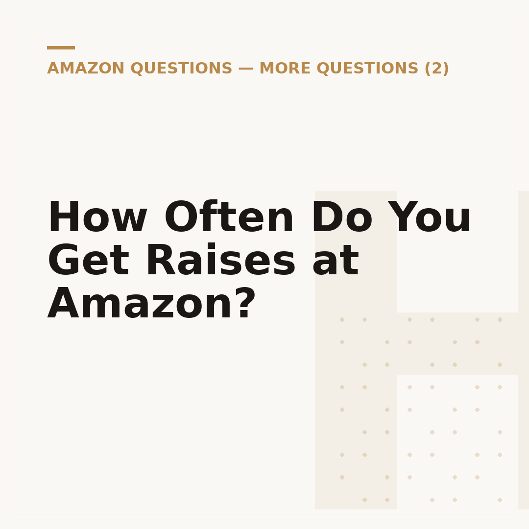 How Often Do You Get Raises at Amazon?