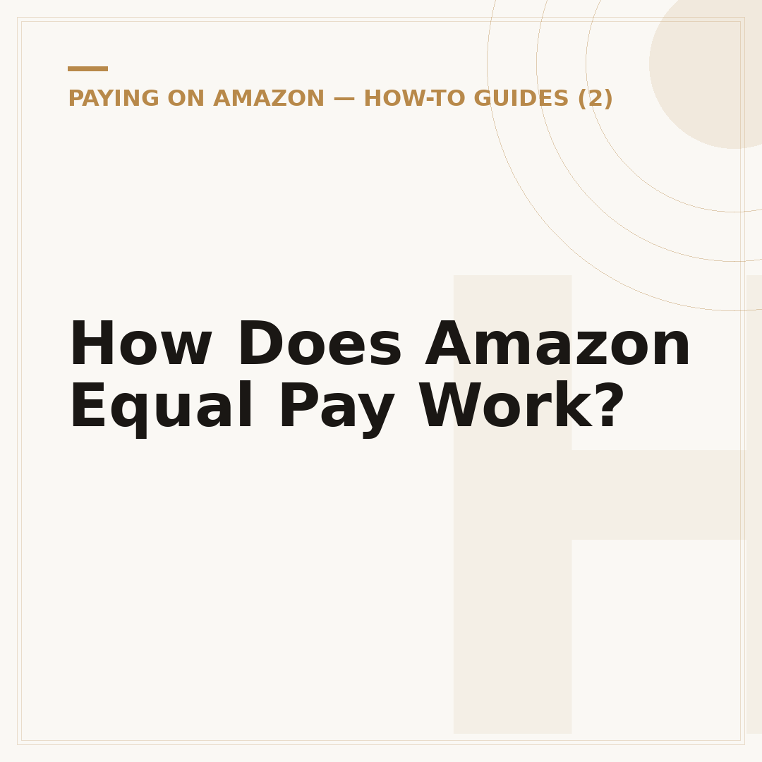 How Does Amazon Equal Pay Work?