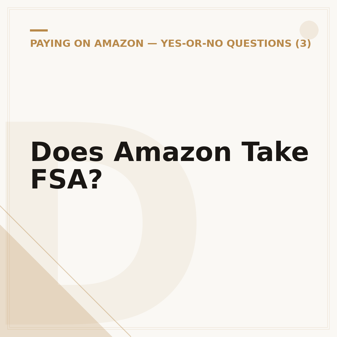 Does Amazon Take FSA?