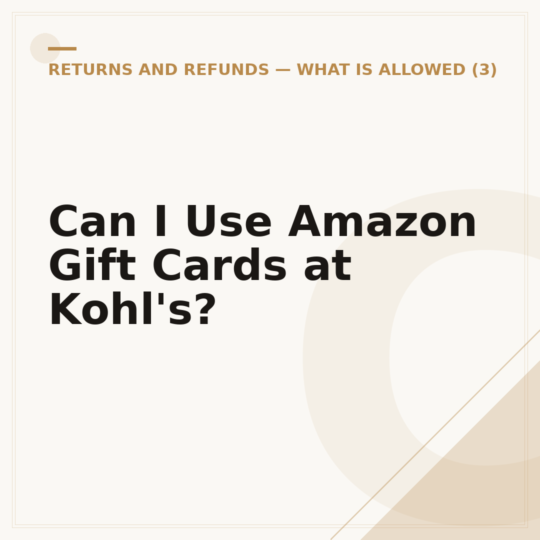 Can I Use Amazon Gift Cards at Kohl's?