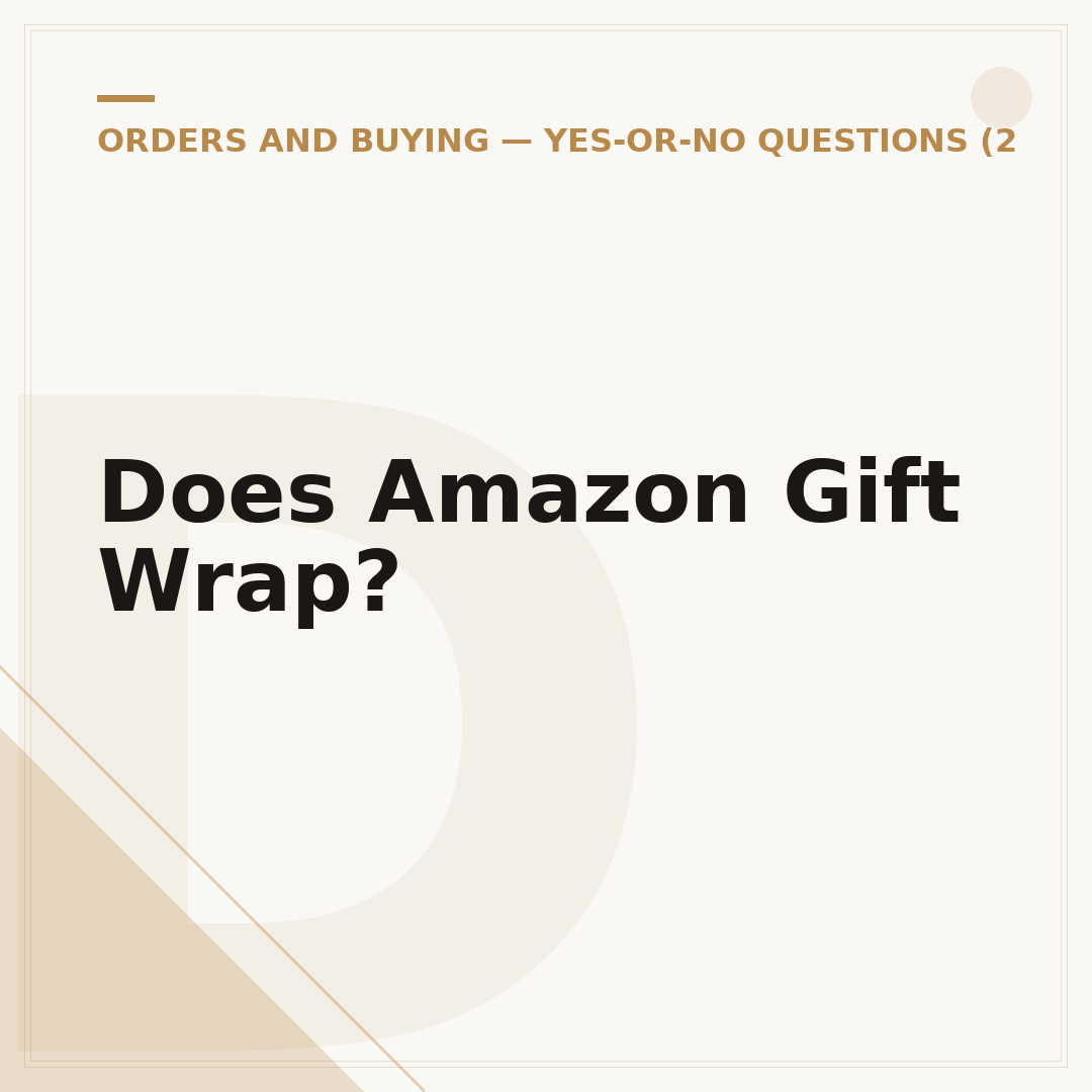 Does Amazon Gift Wrap?