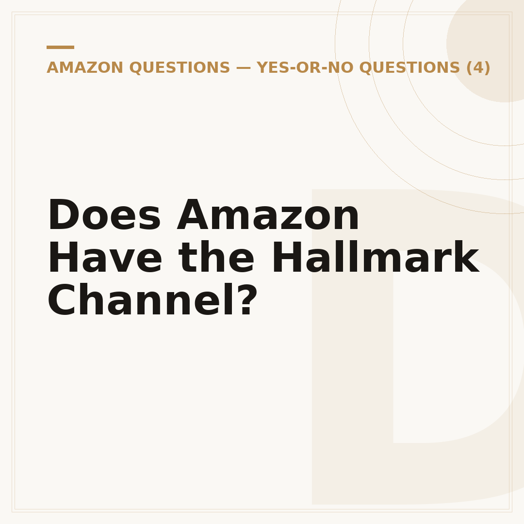 Does Amazon Have the Hallmark Channel?