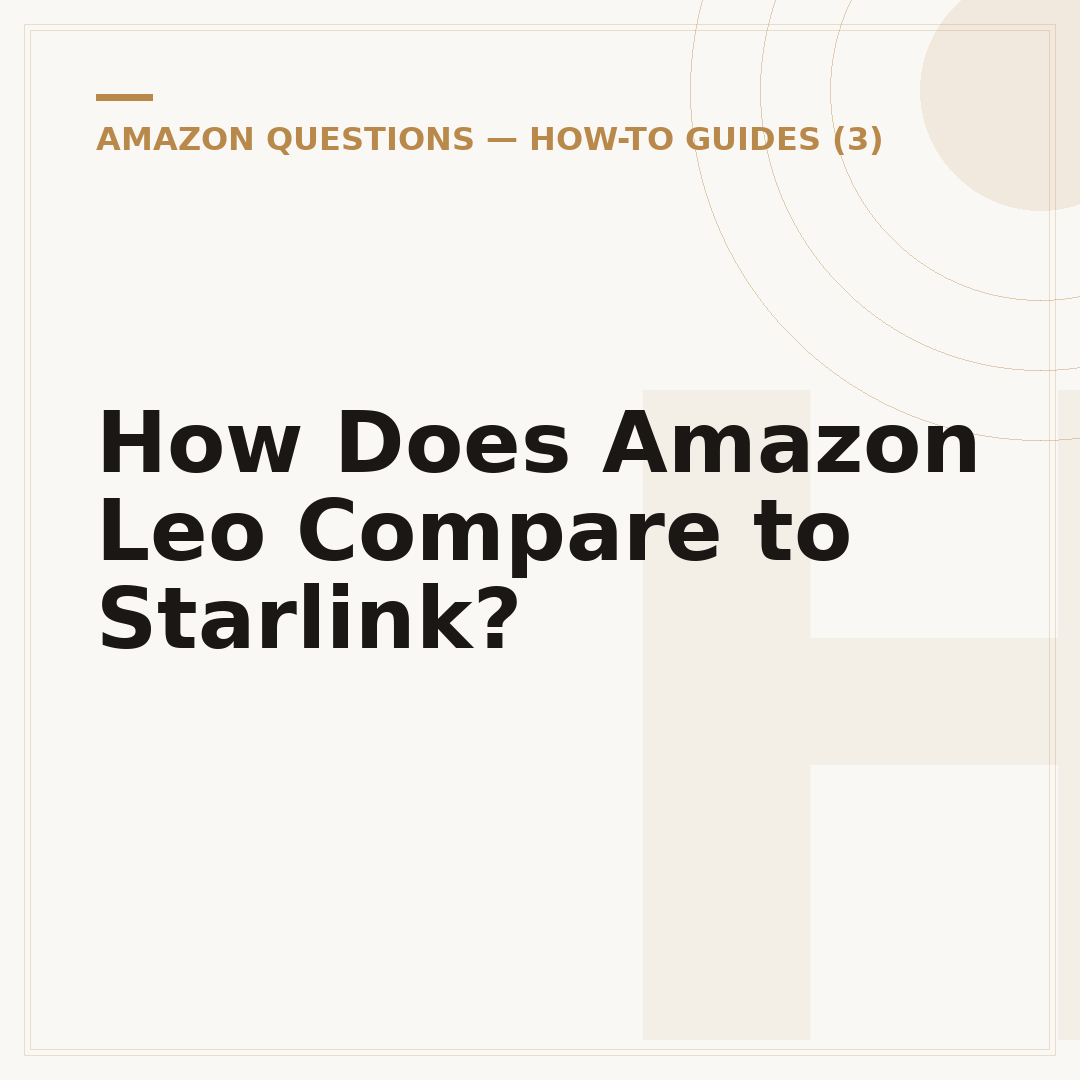 How Does Amazon Leo Compare to Starlink?