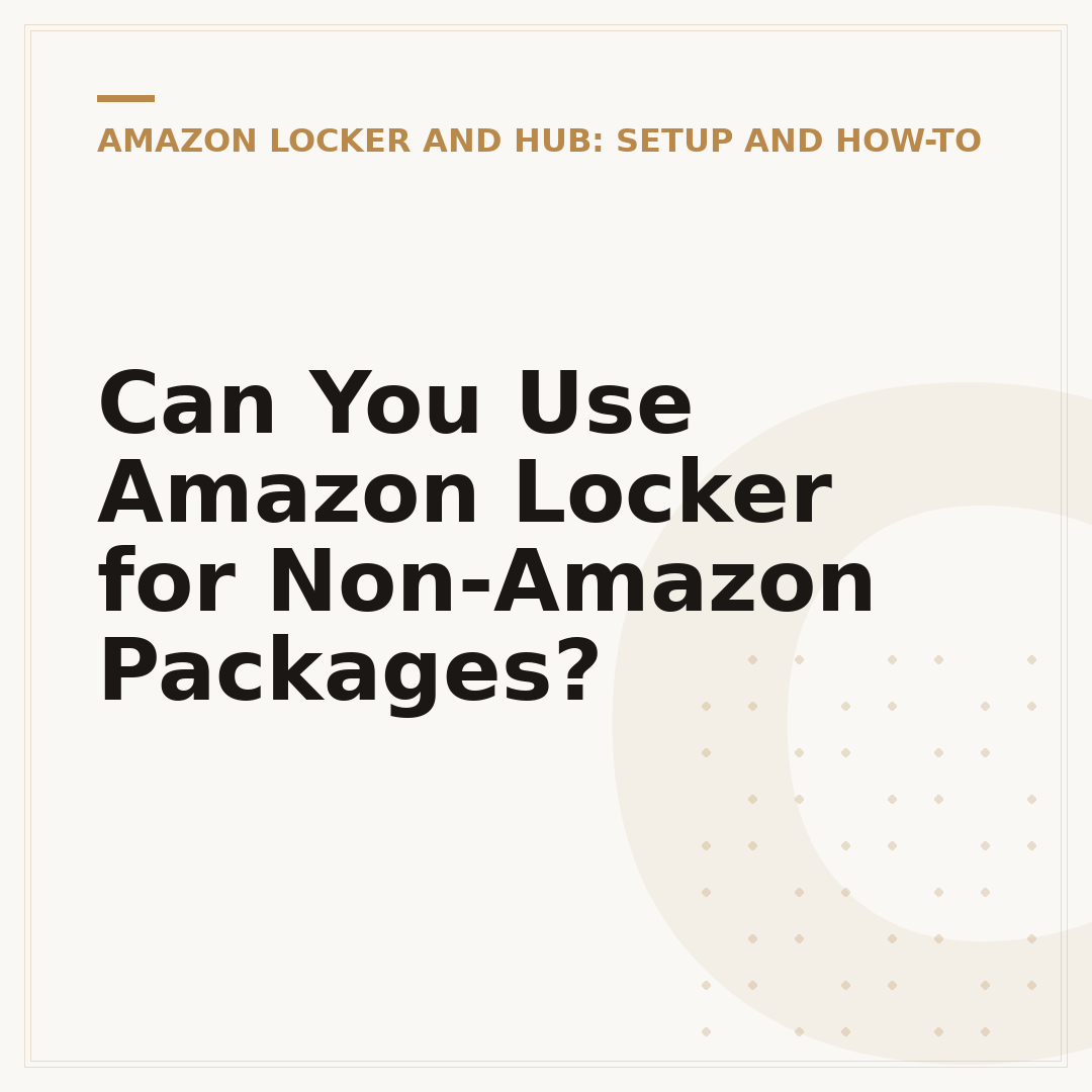 Can You Use Amazon Locker for Non-Amazon Packages?