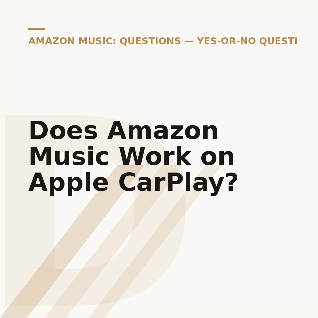 Does Amazon Music Work on Apple CarPlay?
