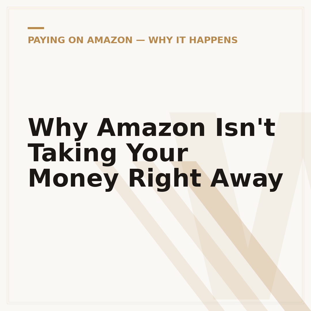 Why Amazon Isn't Taking Your Money Right Away