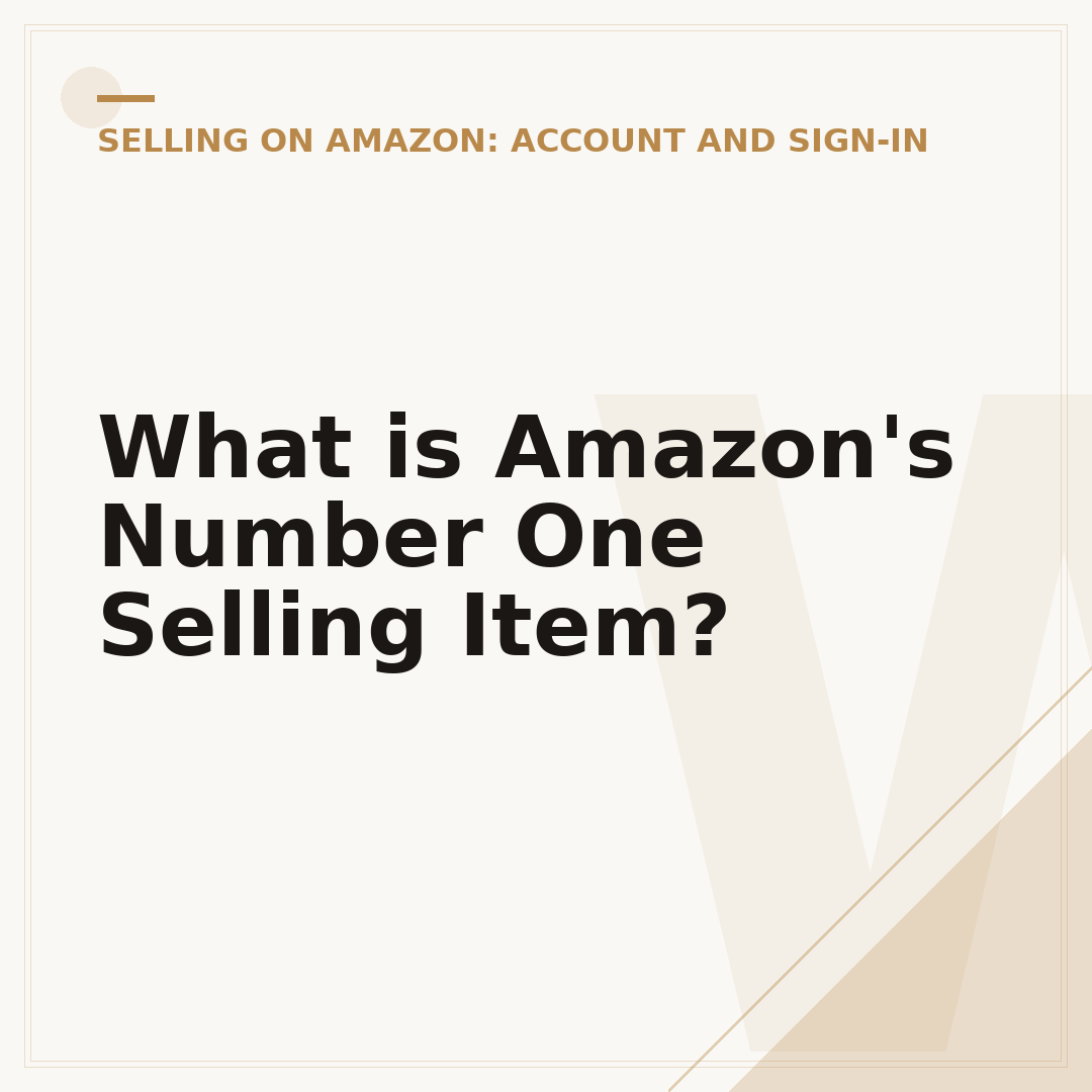 What is Amazon's Number One Selling Item?