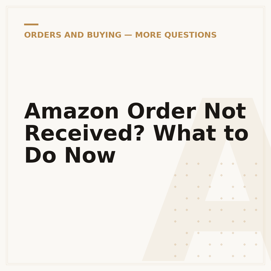 Amazon Order Not Received? What to Do Now