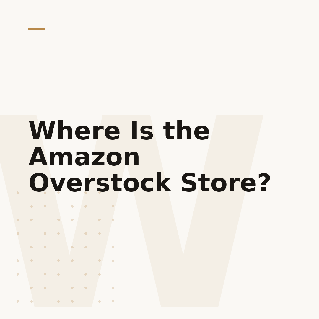 Where Is the Amazon Overstock Store?