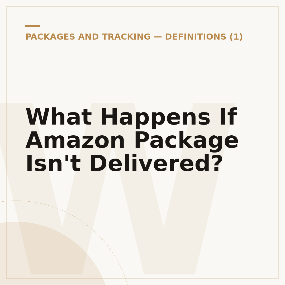 What Happens If Amazon Package Isn't Delivered?
