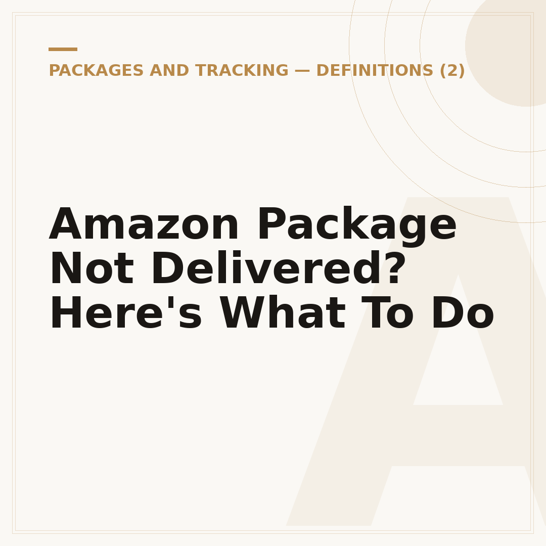 Amazon Package Not Delivered? Here's What To Do