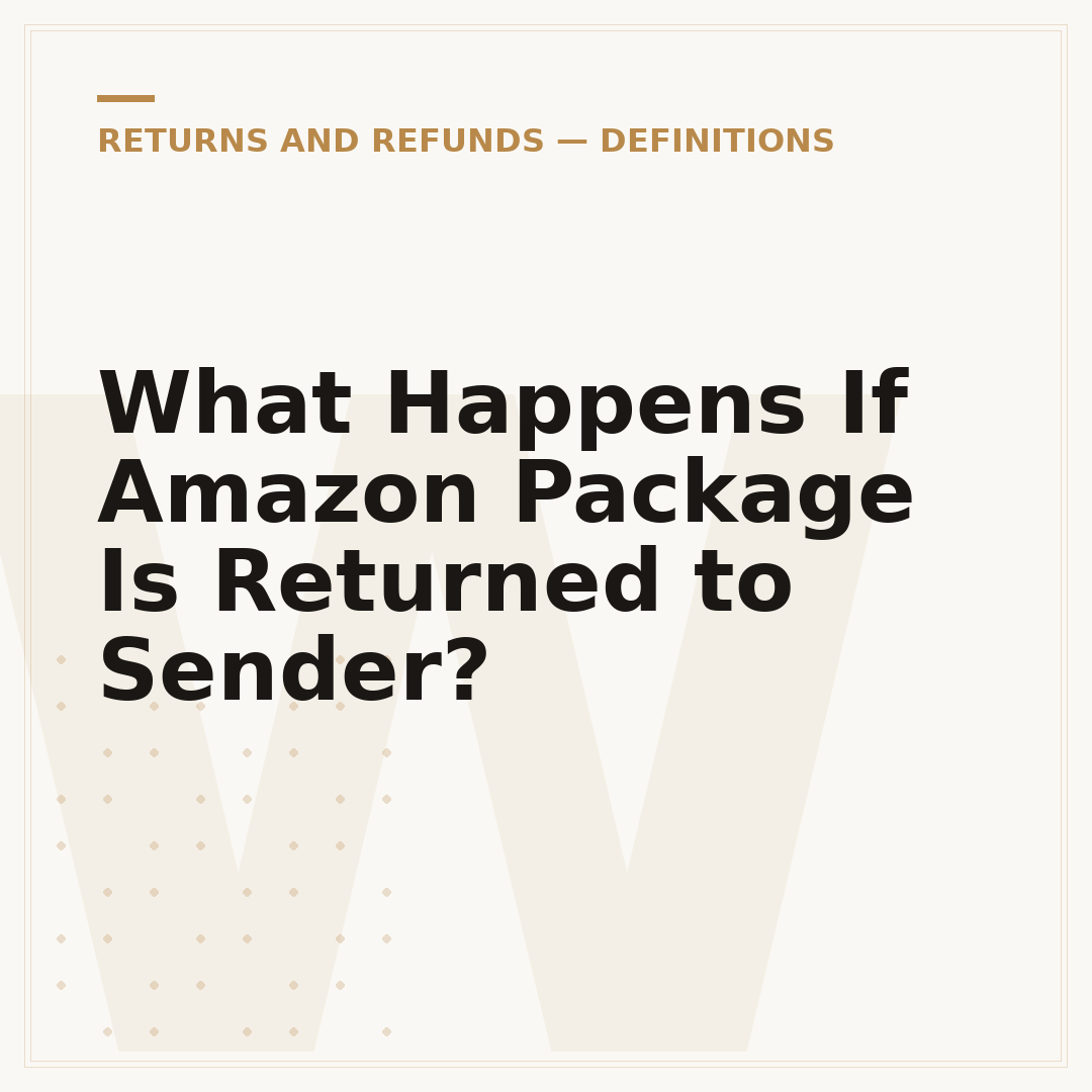 What Happens If Amazon Package Is Returned to Sender?