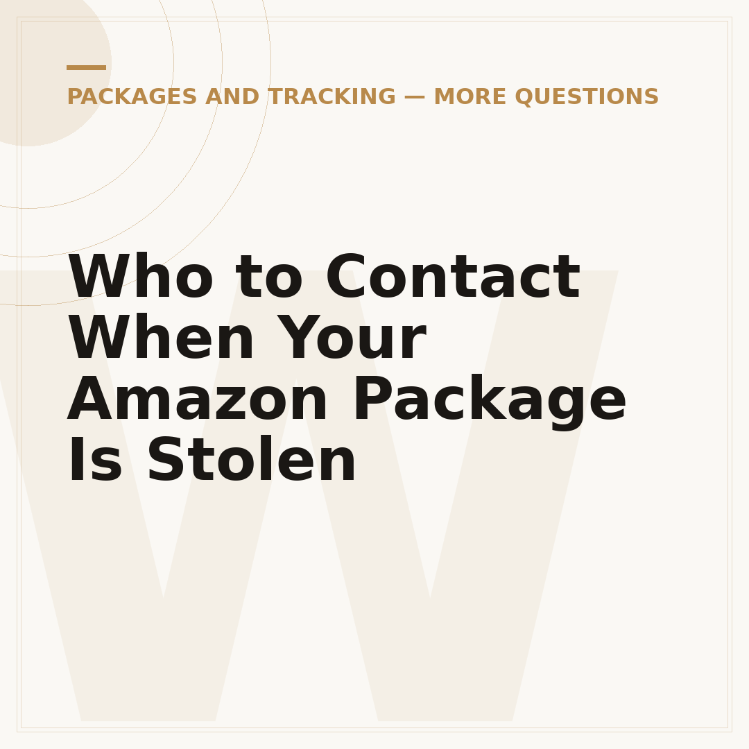 Who to Contact When Your Amazon Package Is Stolen