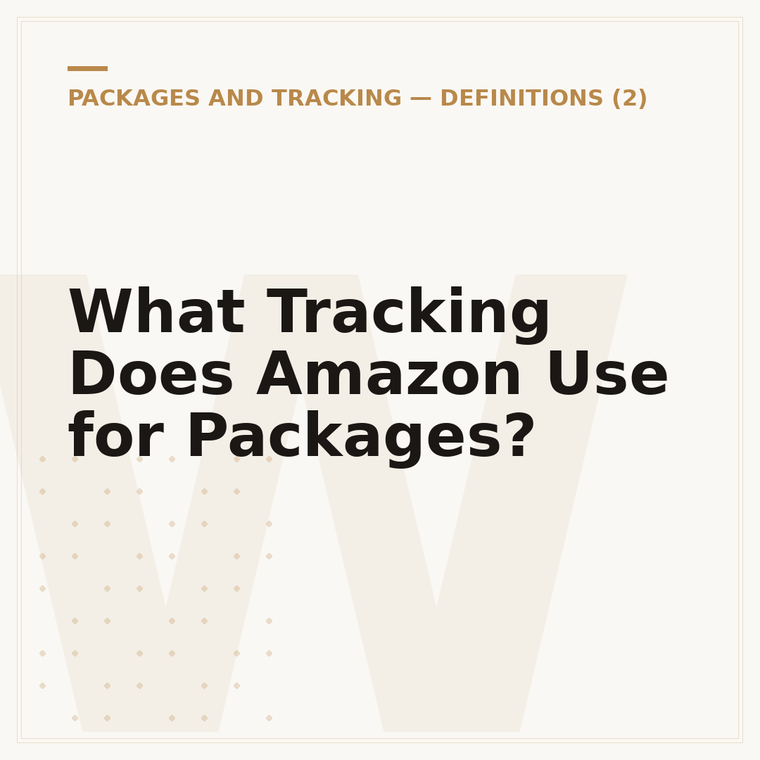 What Tracking Does Amazon Use for Packages?
