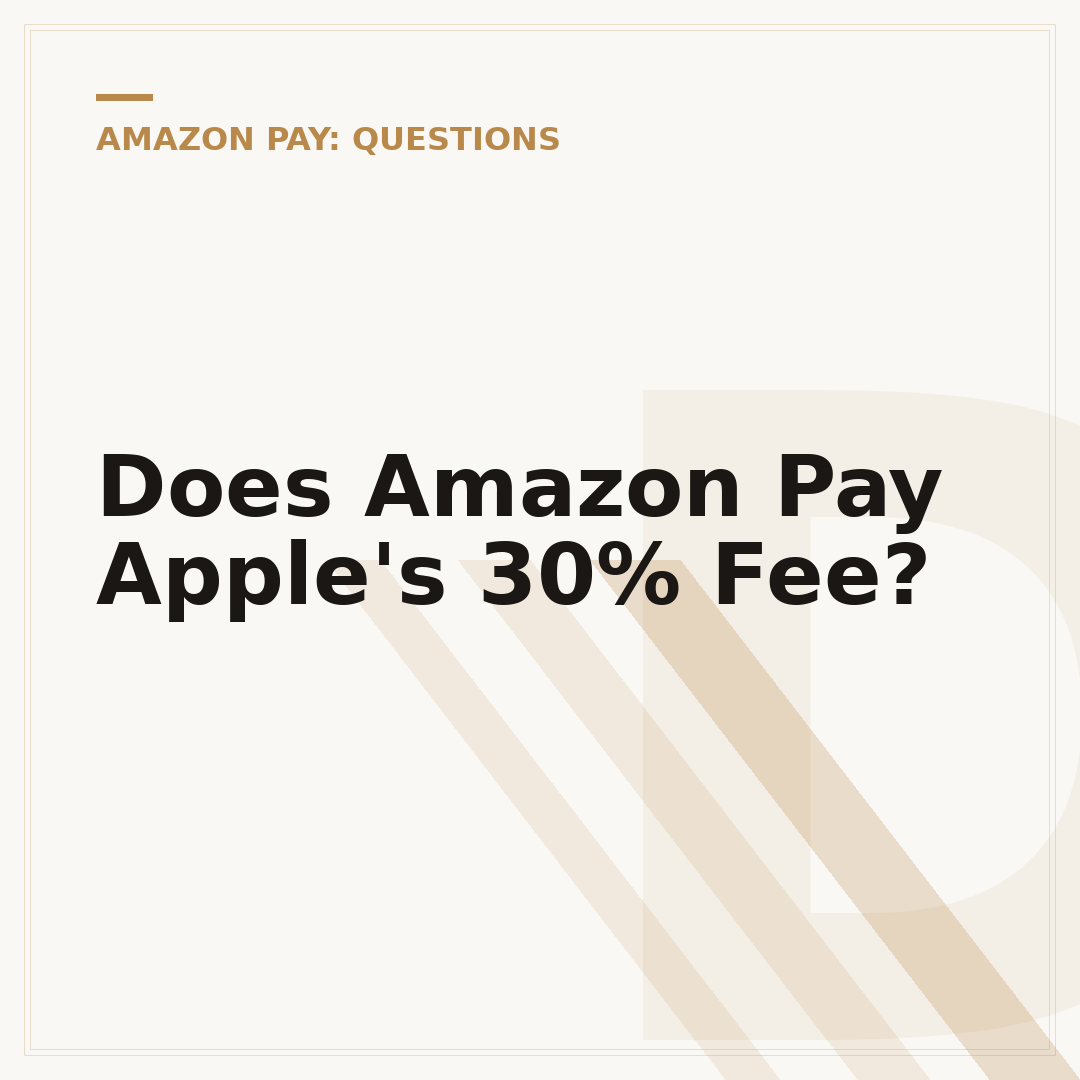 Does Amazon Pay Apple's 30% Fee?