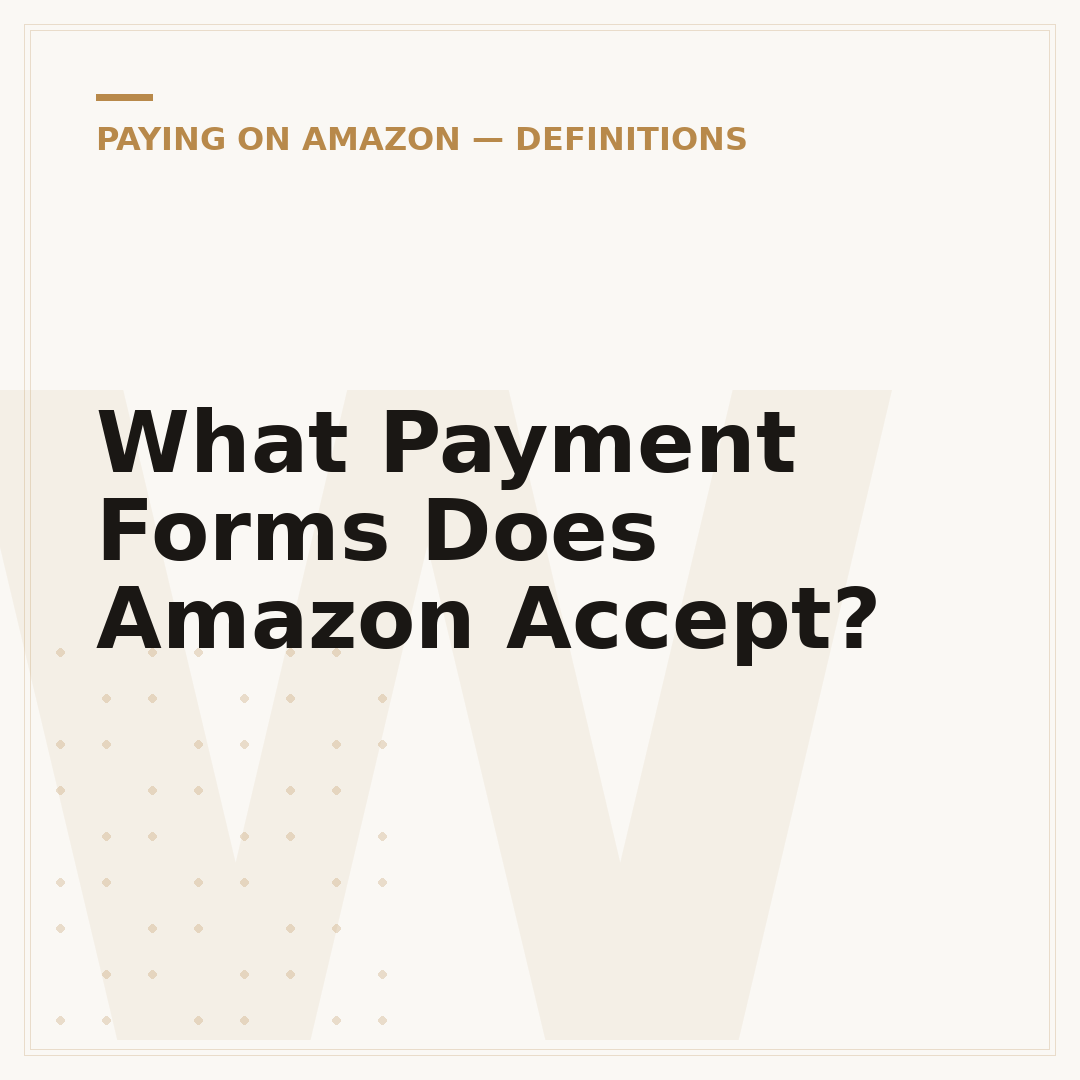 What Payment Forms Does Amazon Accept?
