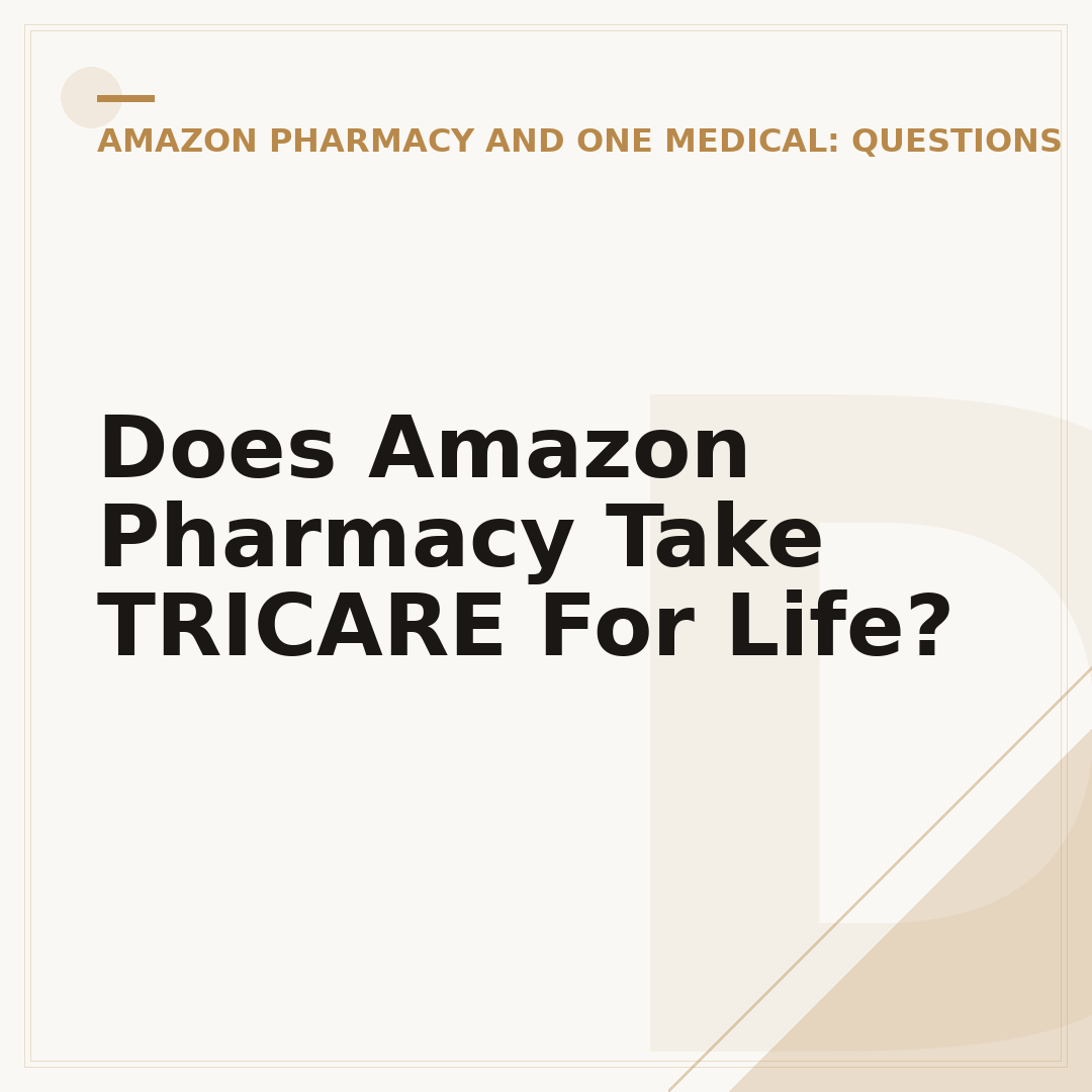 Does Amazon Pharmacy Take TRICARE For Life?