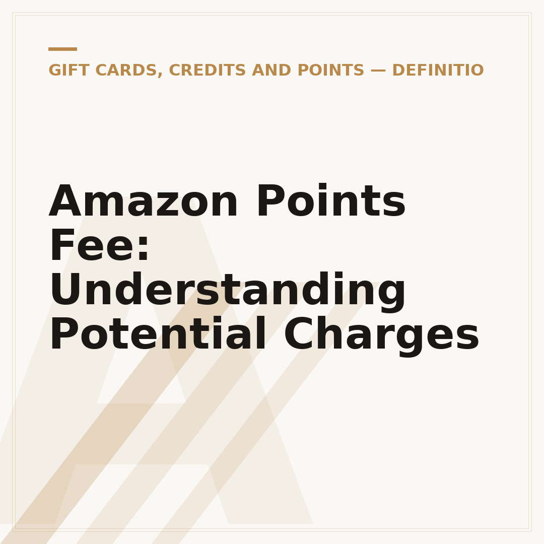 Amazon Points Fee: Understanding Potential Charges