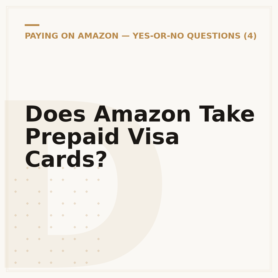Does Amazon Take Prepaid Visa Cards?
