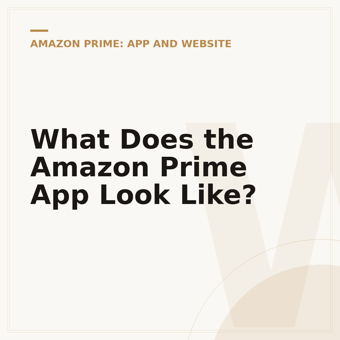 What Does the Amazon Prime App Look Like?