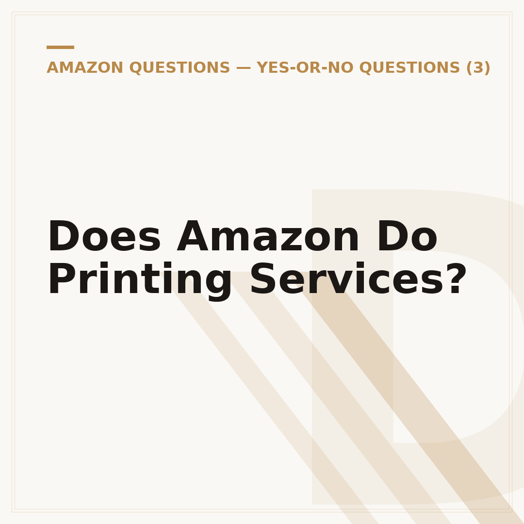 Does Amazon Do Printing Services?