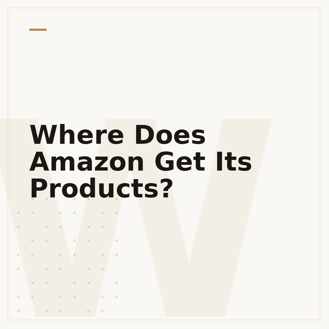 Where Does Amazon Get Its Products?