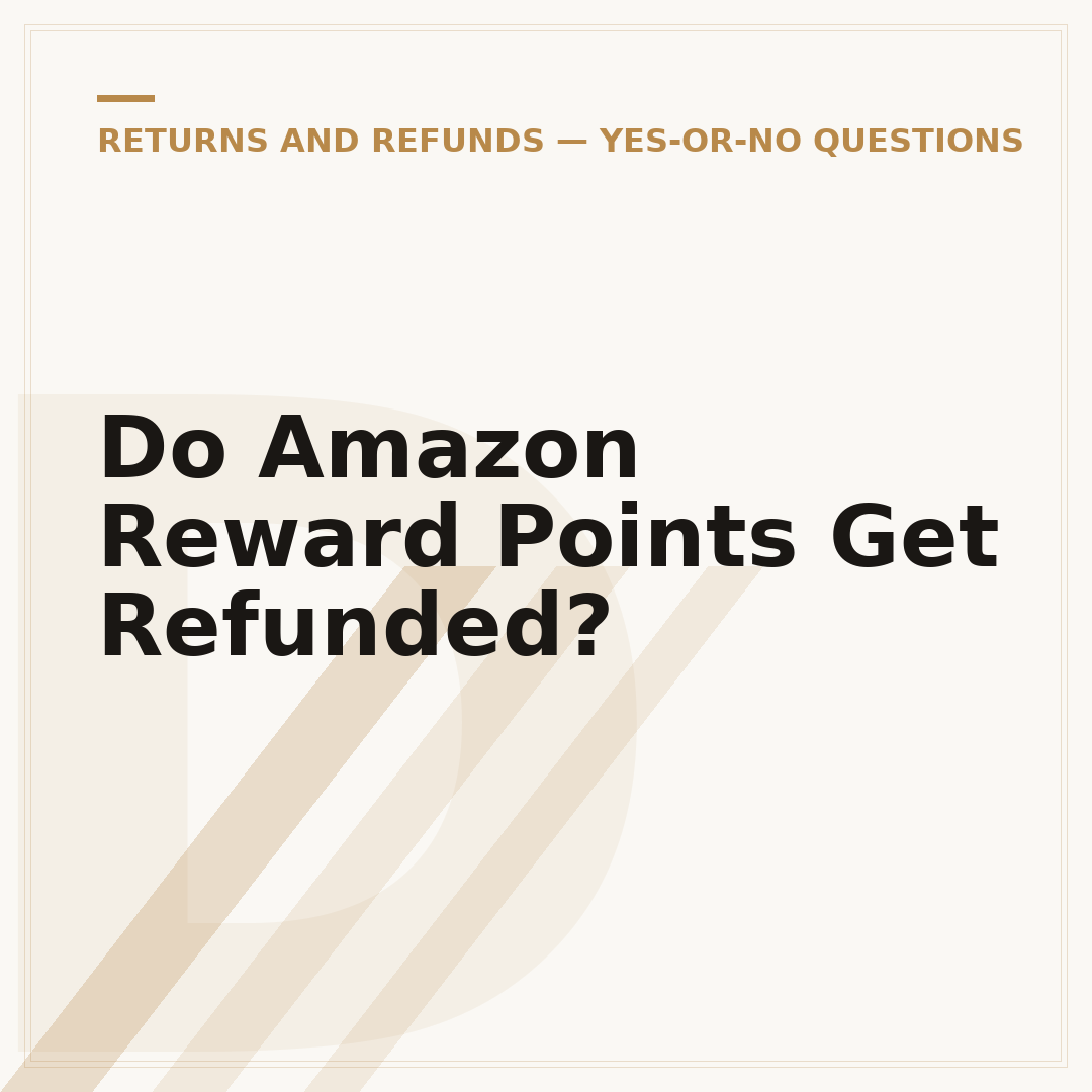 Do Amazon Reward Points Get Refunded?