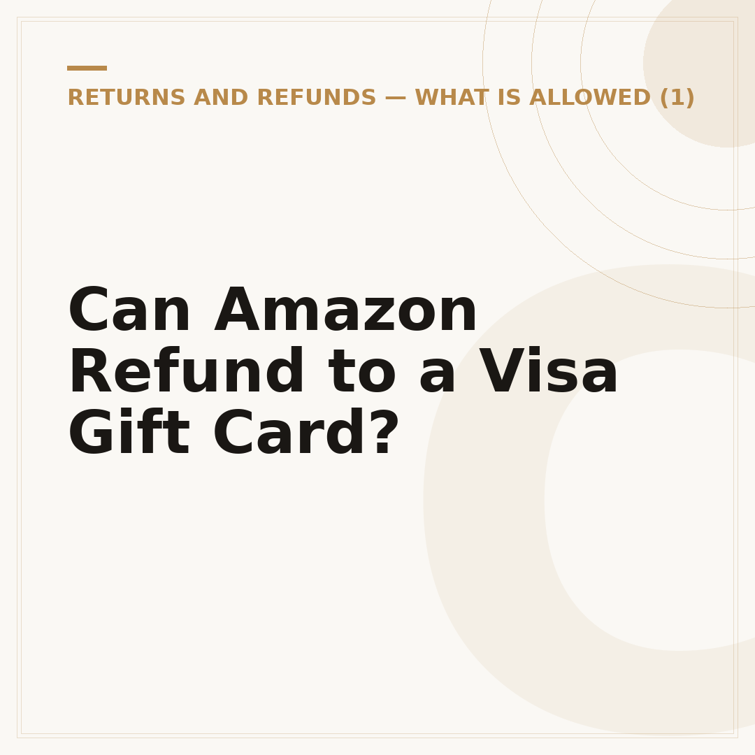 Can Amazon Refund to a Visa Gift Card?
